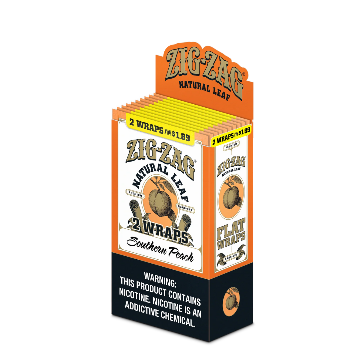 Zig-Zag Natural Leaf Flatwraps - Southern Peach