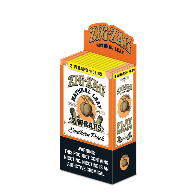 Zig-Zag Natural Leaf Flatwraps - Southern Peach