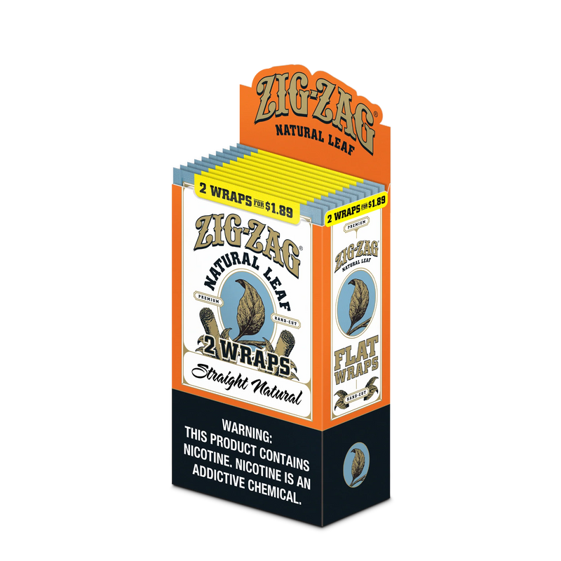 Zig-Zag Natural Leaf Flatwraps - Straight Natural