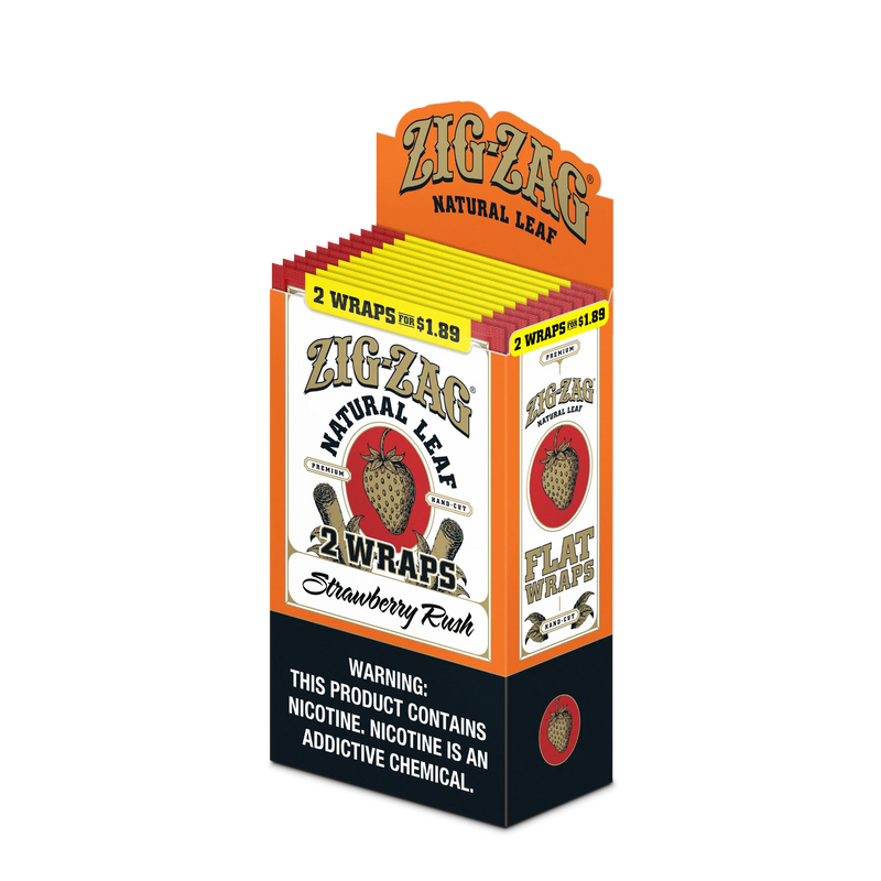 Zig-Zag Natural Leaf Flatwraps - Strawberry Rush