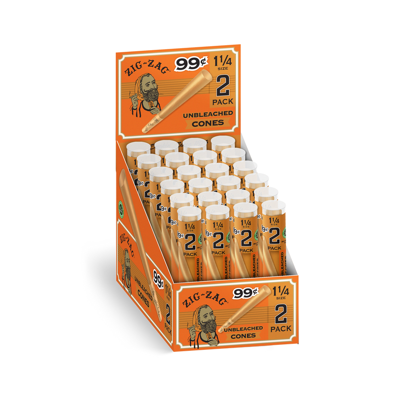 Zig Zag 1 1/4 Unbleached Paper Cone Tubes