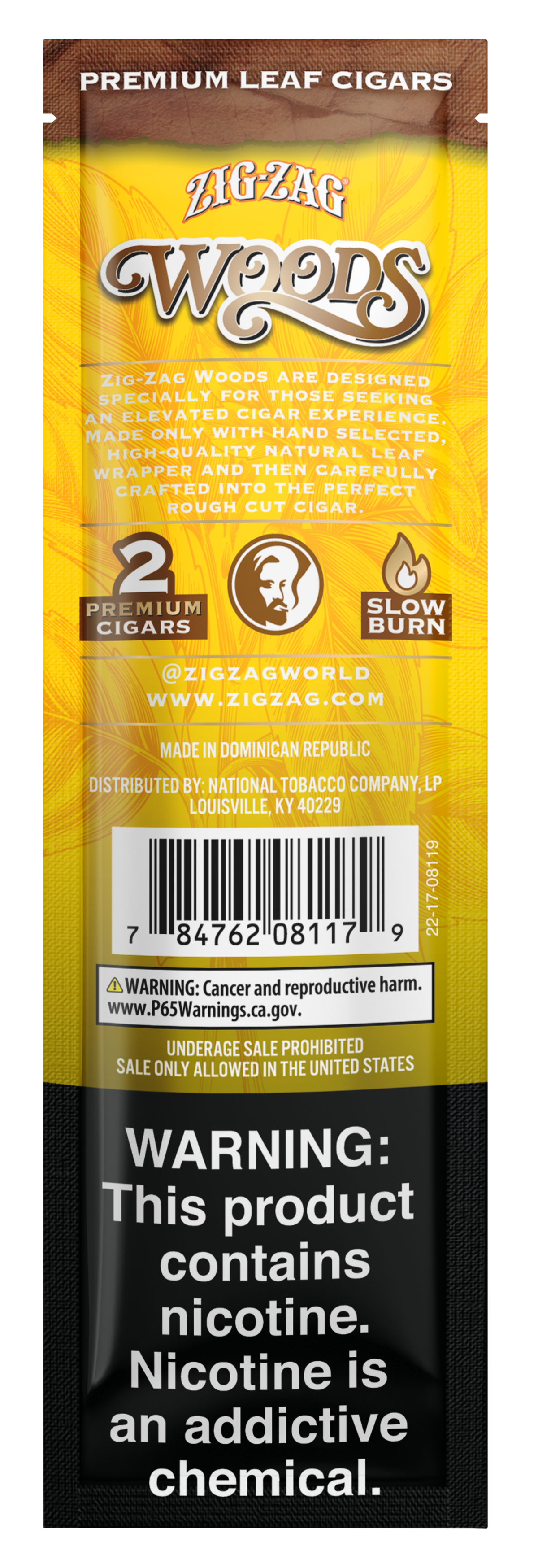 national tobacco company lp Zig-Zag Woods Rough Cut Cigars