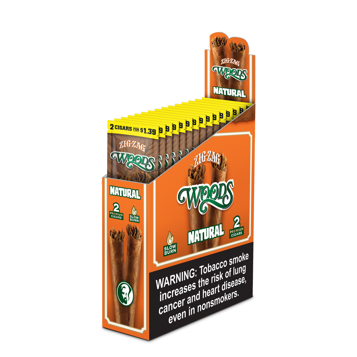 Zig-Zag Woods Rough Cut Cigars - Natural