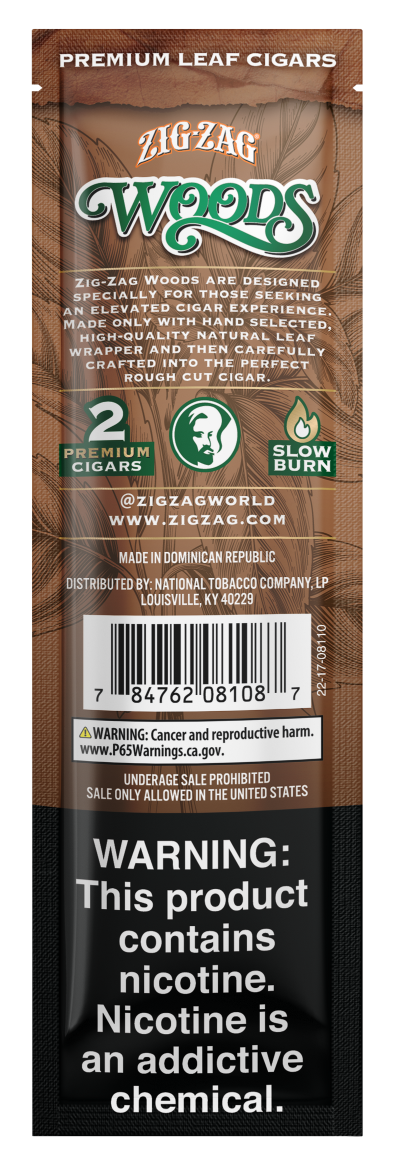 Zig-Zag Woods Rough Cut Cigars - Natural
