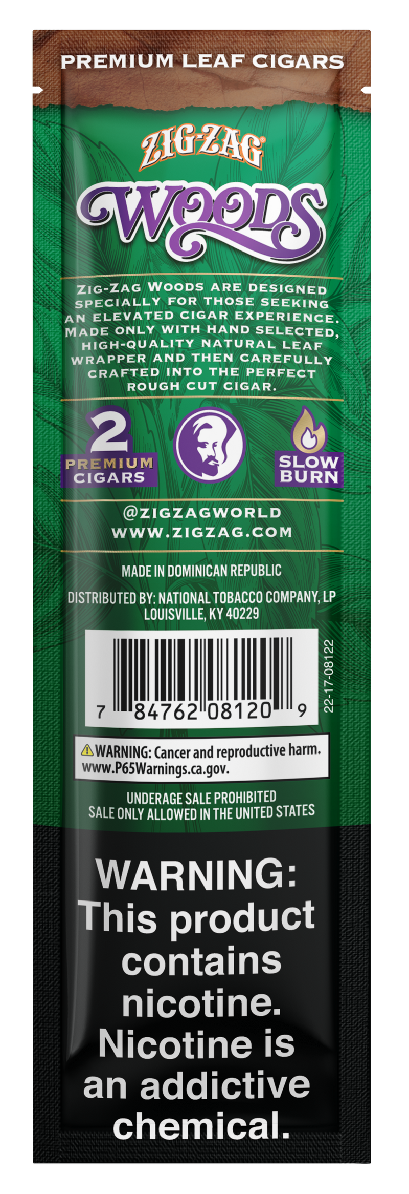 Zig-Zag Woods Rough Cut Cigars - Velvet