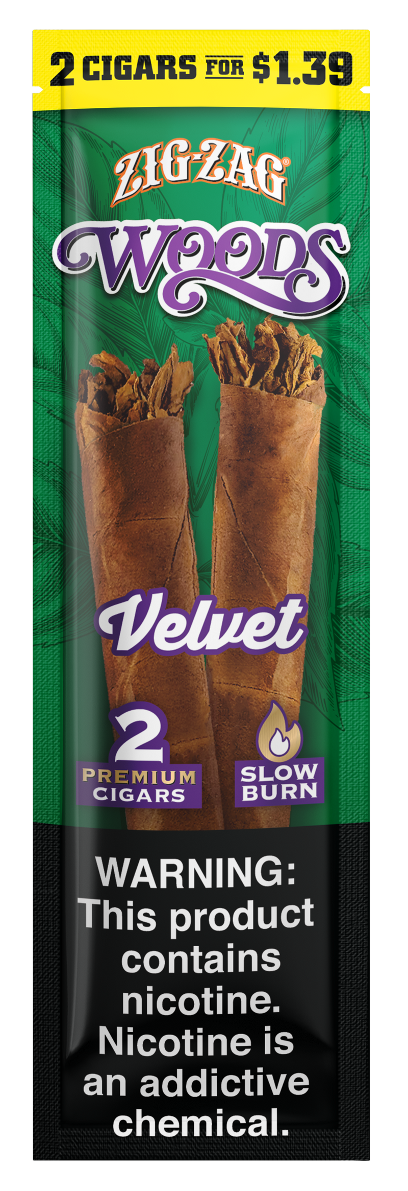 Zig-Zag Woods Rough Cut Cigars - Velvet