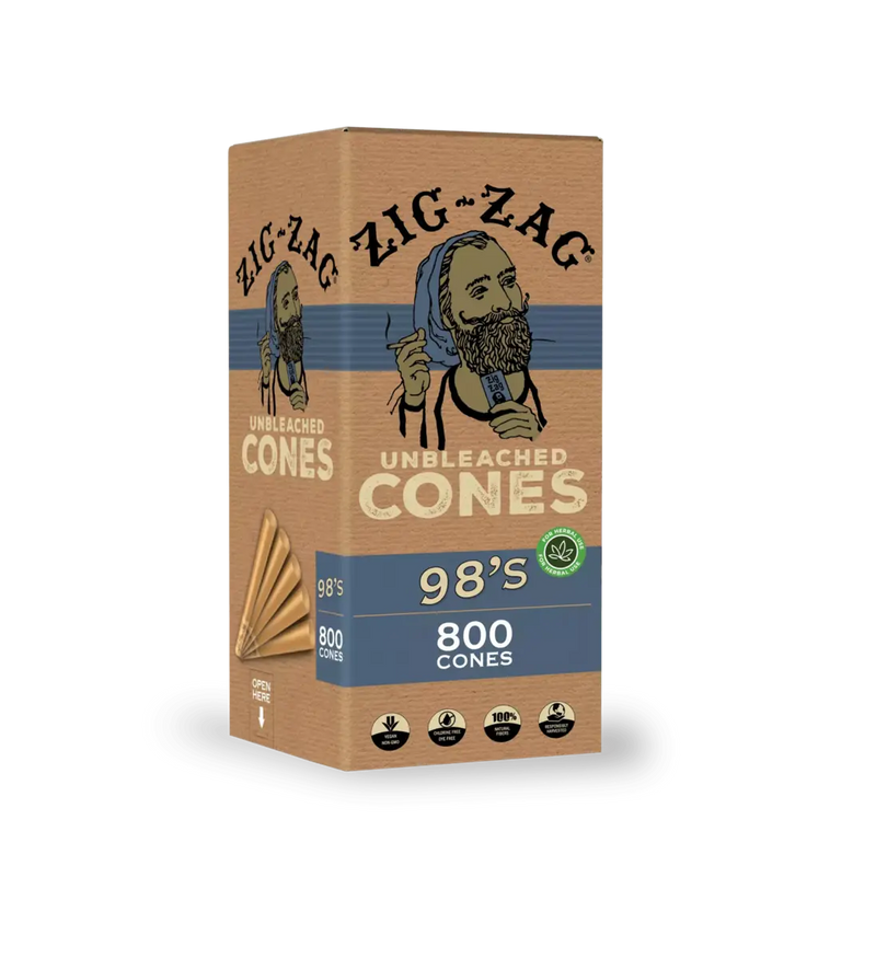Zig-Zag 98's Unbleached Bulk Cones