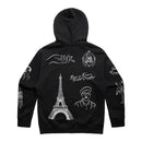 Merci Zip-Up Hoodie - Black