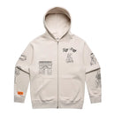 Merci Zip-Up Hoodie - Bone