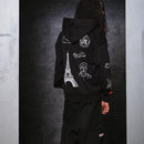 Merci Zip-Up Hoodie - Black