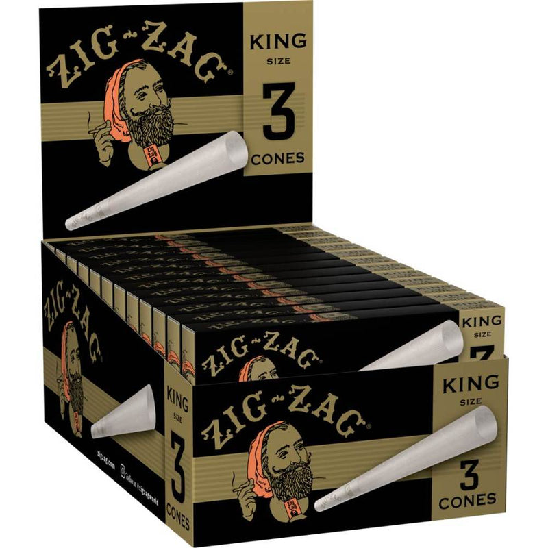 Zig-Zag King Size Ultra Thin Paper Cones (3ct)