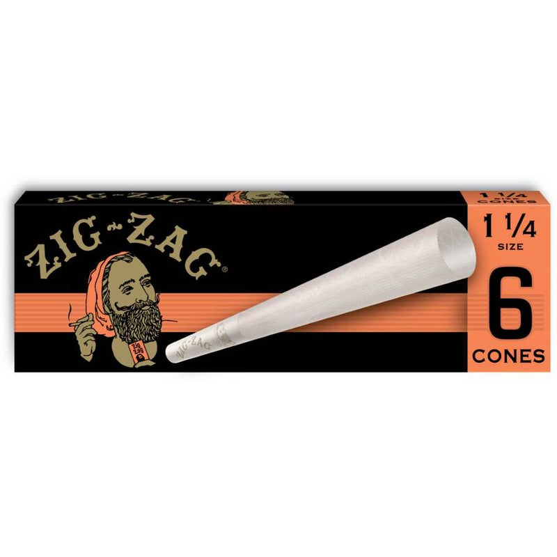 Zig-Zag 1 1/4 Ultra Thin Paper Cones (6ct)