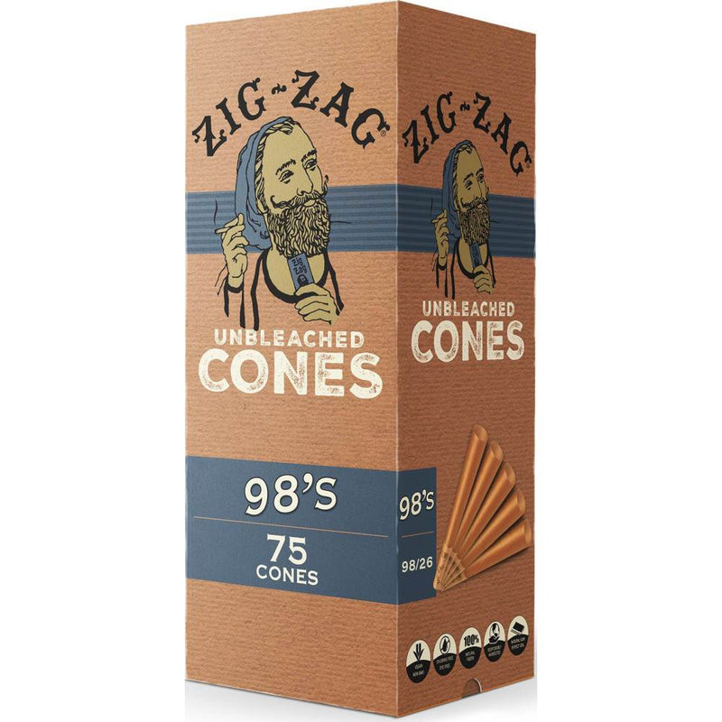 Zig-Zag 98's Unbleached Mini Bulk Cones