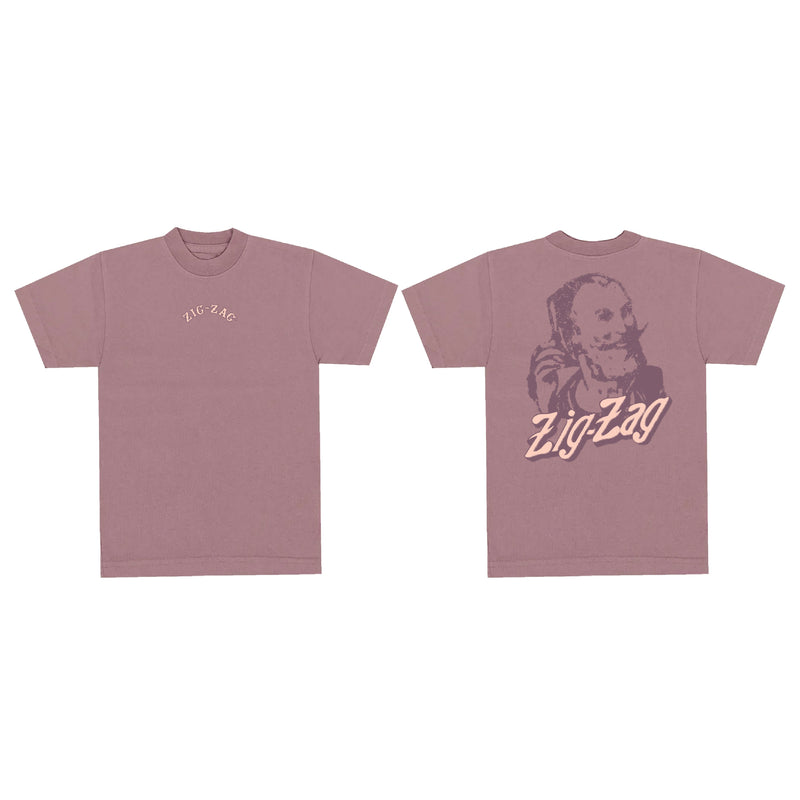 Zig-Zag Vintage Two-Tone T-Shirt - Washed Burgandy