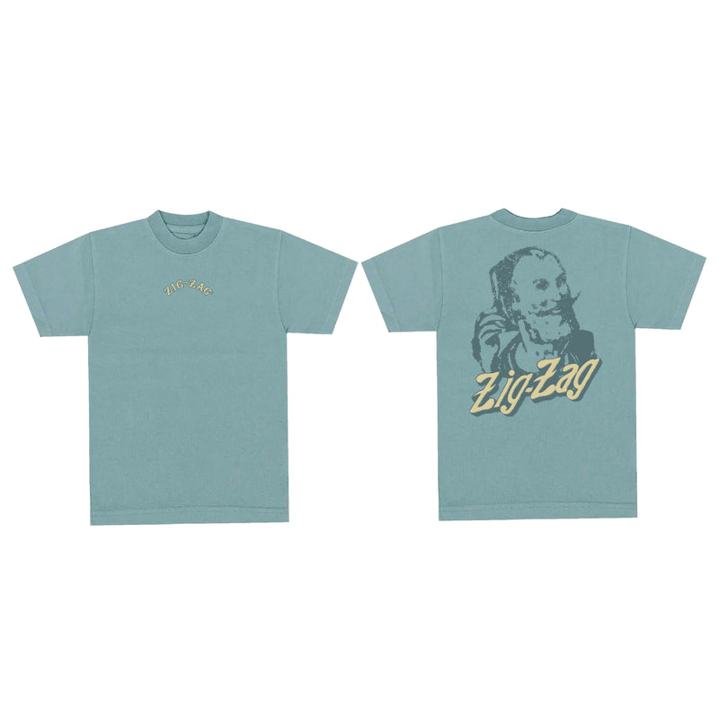 Zig-Zag Vintage Two-Tone T-Shirt - Teal